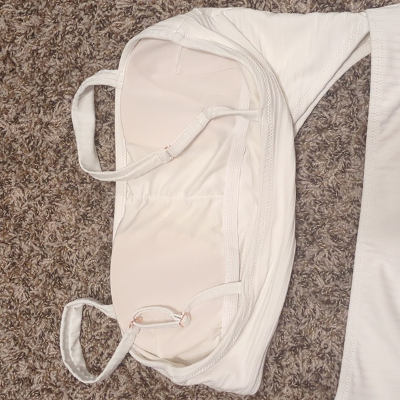 Shade & Shore white ribbed sleeveless cutout one piece swimsuit - Picture 9 of 9